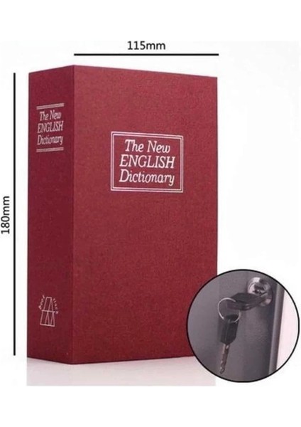 Buğz Kitap Görünümlü Gizli Kasa Büyük Boy Anahtarlı Kilitli Para Kasası fırsatları