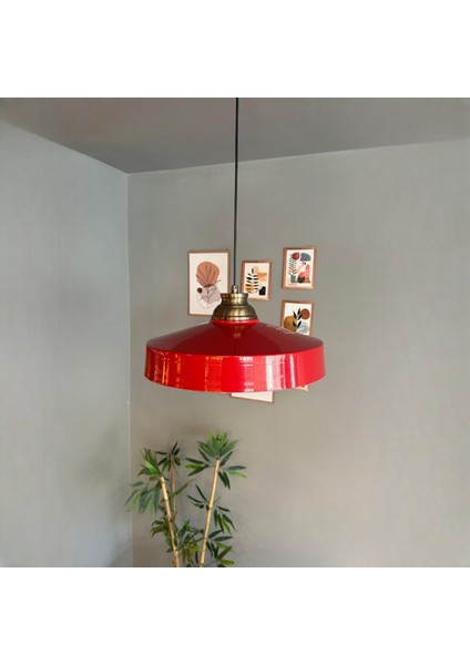 Açe Kırmızı Tekli Eskitme Kum Saati Başlık Avize Retro Sarkıt Ofis Showroom Salon Mutfak Avizeleri modelleri