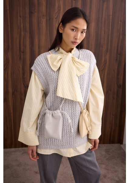 Bisiklet Yaka Süveter Açık Gri fiyatları