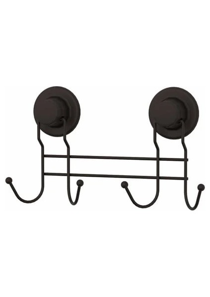 Vakumlu Banyo Havlu Askısı 4 Kancalı Siyah S252 fiyatları