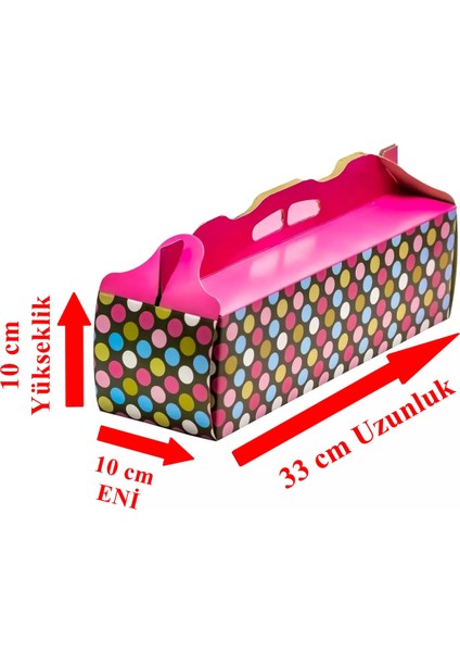Pasta Kutusu Baton Saplı 10X10X33 cm Ebat 1 Adet Gelecek fırsatları