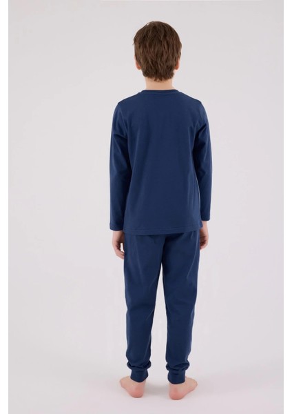 U.s. Polo Assn Uzun Kol Pijama Takım US2220-4 Koyu Indigo fırsatları