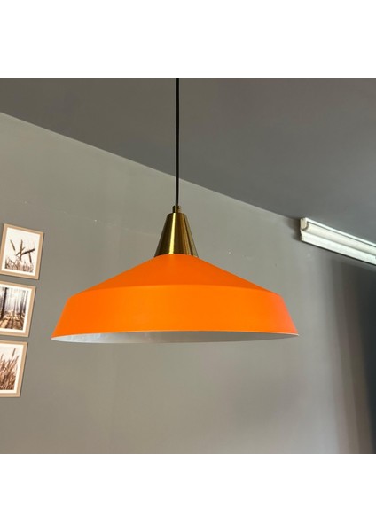 Lema Turuncu Tekli Avize Eskitme Huni Başlık Sarkıt Lamba Restoran Cafe Salon Avizeleri