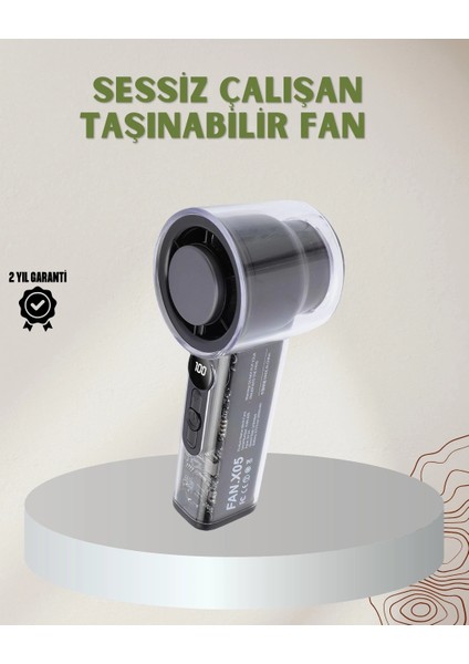 Buğz 100 Kademeli Ayarlanabilir Mini Fan | Dijital Ekranlı Serinletici