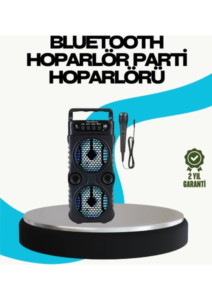 Buğz LED Işıklı Kablosuz Hoparlör – Bluetooth, Fm Radyolu, Taşınabilir Şarjlı