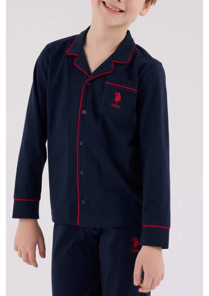 U.s. Polo Assn Gömlek Pijama US2234-4 Lacivert modelleri
