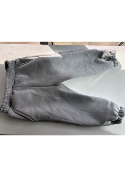 Gri Çocuk Eşofman Altı 3iplik Şardonlu