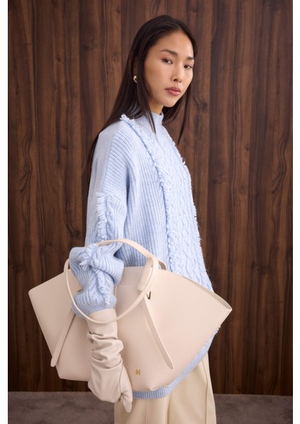 Maxi Shopper Çanta Ekru fiyatları