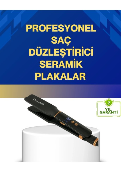 Buğz Seramik Plakalı Daling Saç Düzleştirici Kırılma ve Dolanma Önleyici