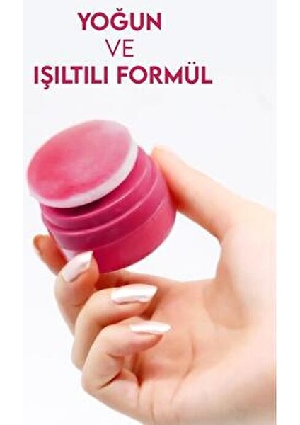 Simli Allık Pembe Renk Yoğun Pigmentasyon ve Yumuşak Uygulama 5,5x4 cm