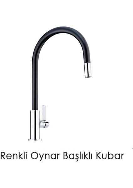 Buğz Esnek Kıvrılabilir Renkli Silikon Oynar Başlıklı Musluk Bataryası Başlığı Kubar indirimleri