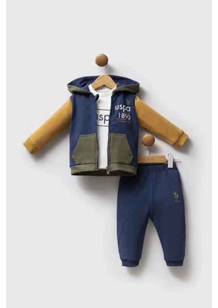 U.s. Polo Assn 3'lü Takım USB2574 Indigo Hardal