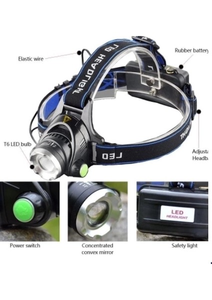 Buğz F-823A Su Geçirmez Şarjlı Kafa Lambası modelleri