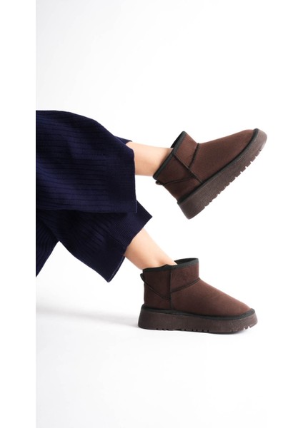 Alina Premium UG Kadın Acı Kahve Kışlık Süet Kürklü Bot fiyatları