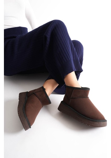 Alina Premium UG Kadın Acı Kahve Kışlık Süet Kürklü Bot fırsatları