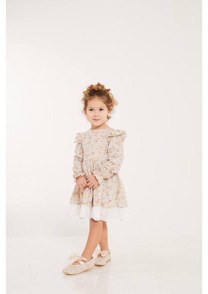 Çiçek Desenli Fisto Elbise 2-8 Yaş KET002 fırsatları
