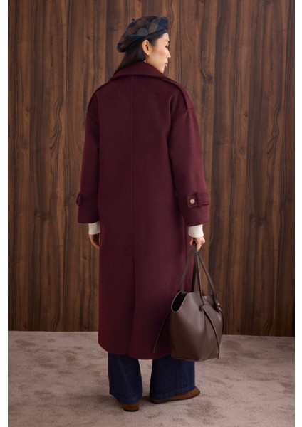 Rüzgarlıklı Uzun Kaban Bordo fiyatları