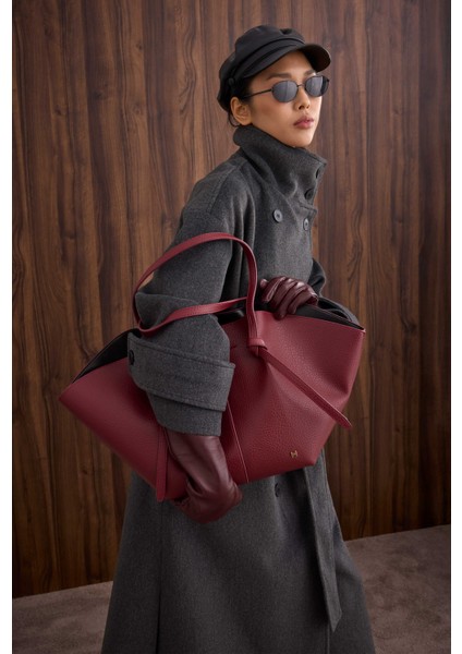 Maxi Shopper Çanta Bordo fiyatları