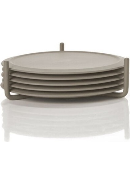 Singles 6'lı Bardak Altlığı Taupe 3,1 cm - Çap 10 cm fiyatları