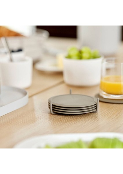 Singles 6'lı Bardak Altlığı Taupe 3,1 cm - Çap 10 cm indirimleri