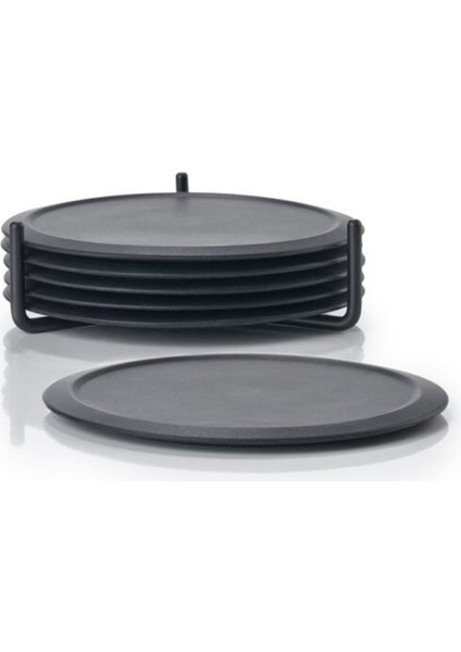 Singles 6'lı Bardak Altlığı Siyah 3,1 cm - Çap 10 cm fiyatları