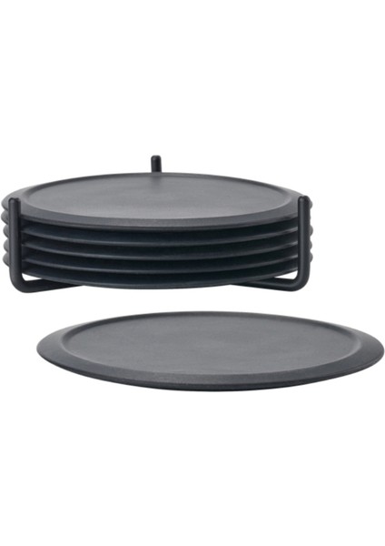 Singles 6'lı Bardak Altlığı Siyah 3,1 cm - Çap 10 cm modelleri
