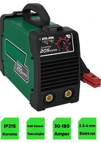 Kaynak Inverter Demir Metal Kaynak Makinesi 180 Amper 5.9 Kw Makina Ark Kaynağı Rutil Bazik Elektrot