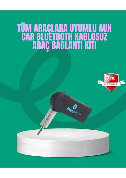 Buğz Taşınabilir Bluetooth Aux Araç Müzik ve Konuşma Kiti