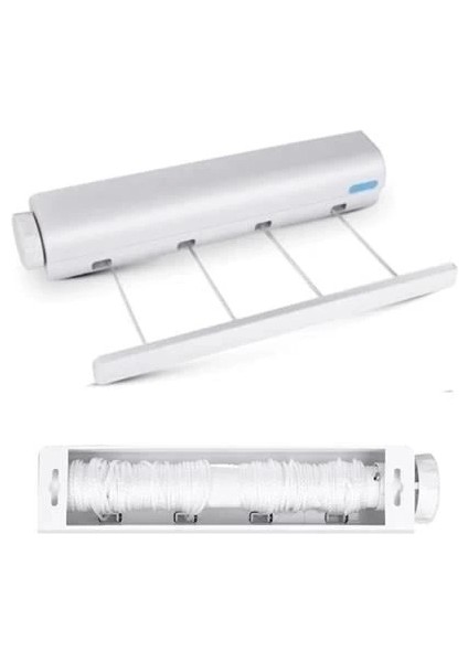 Buğz Pratik Çamaşır Kurutma Portatif Yeni Nesil Çek As Kolay Askılık 4 Ipli Çamaşır Askılığı