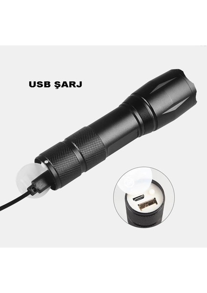 Buğz Powerbank Özellikli Uzun Menzilli El Feneri WT-039 fırsatları