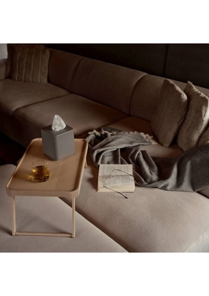 Ume Mendil Kutusu Taupe 13X13X15,1 cm