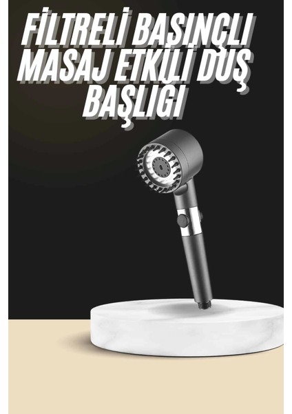 Buğz Duş Başlığı Profesyonel Masaj Başlıklı 3 Modlu Yeni Nesil Masaj Uçlu Su Tasarruflu