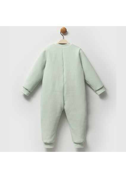 Fermuarlı Bisiklet Yaka Uyku Tulumu Unisex 2,5 Tog Waffle Kendinden Desenli modelleri