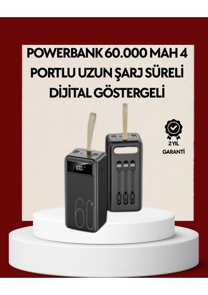 Buğz 4 Çıkışlı Hızlı Şarj Destekli Powerbank