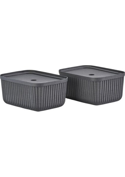 Pulp 2'li Saklama Kutusu 7,7 L Siyah 32 x 23 x 15 cm fiyatları