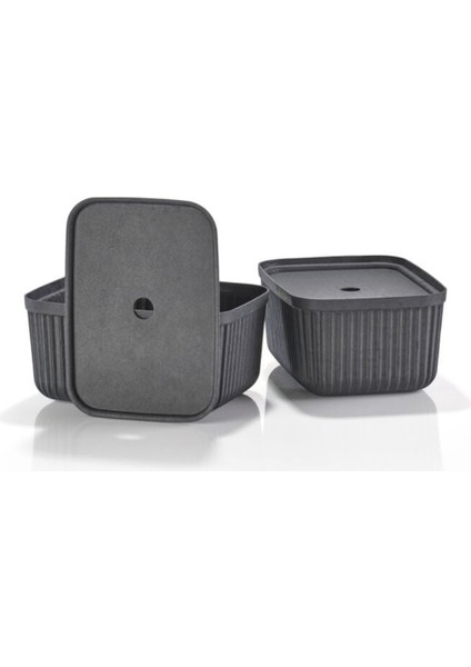 Pulp 2'li Saklama Kutusu 7,7 L Siyah 32 x 23 x 15 cm modelleri