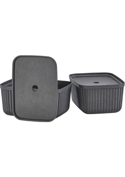 Pulp 2'li Saklama Kutusu 7,7 L Siyah 32 x 23 x 15 cm fırsatları