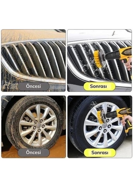 Buğz 3lü Matkap Ucu Banyo Küvet Duşakabin Araba Tekerliği Koltuk Yıkama Temizleme Fırçası Seti fırsatları