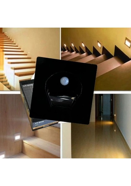 Buğz Cata Ct 5170 1W Siyah Kasa Sensörlü Koridor Aydınlatması 3200K Gün Işığı modelleri