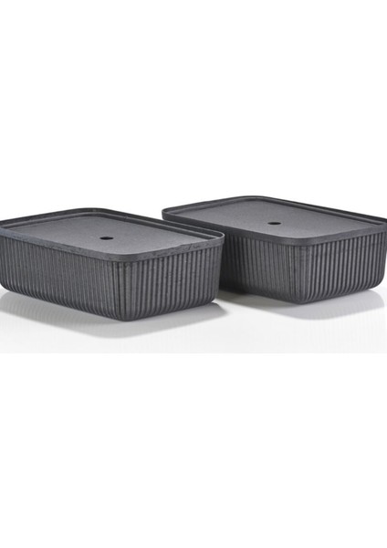 Pulp 2'li Saklama Kutusu 17 L Siyah 48 x 32 x 15 cm fırsatları