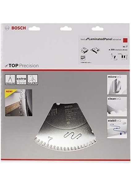 - Serisi Kesim Aşındırıcı Kaplamalı Lamine Panel Için Daire Testere Bıçağı - 300 x 30 x 3,2 Mm, 96 Diş modelleri