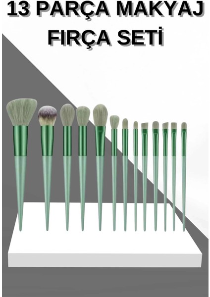 Buğz 13 Parça Makyaj Fırça Seti Far Fırçası Allık Fırçası Yumuşak Uçlu
