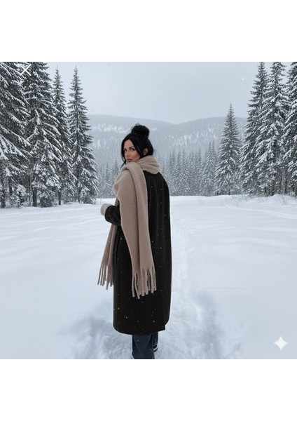 Puffy Düz Renk Yumuşak Şal Atkı
