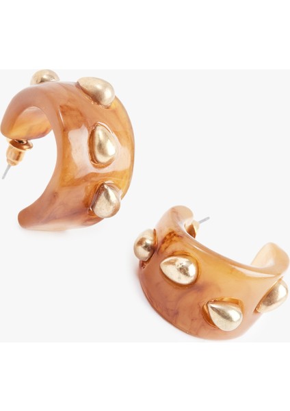 Boncuk Detaylı Halka Küpe modelleri