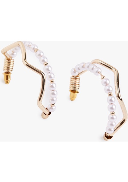 Incili Geometrik Halka Küpe fiyatları