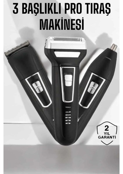 Buğz 3 Başlıklı Profesyonel Tıraş Makinesi