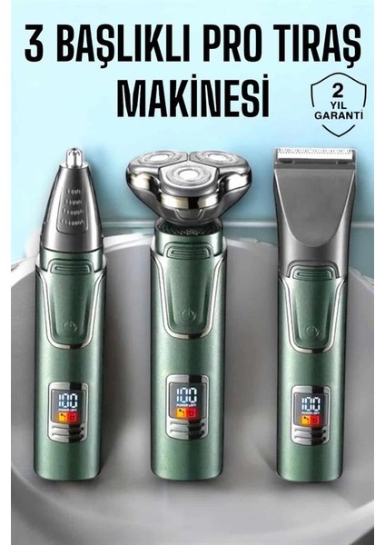 Buğz 3 Başlıklı Profesyonel Saç ve Sakal Bakım Seti Vücut, Burun ve Kulak Tüy Alma fiyatları