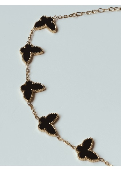 Siyah Sıra Kelebekli Gold Bileklik fiyatları