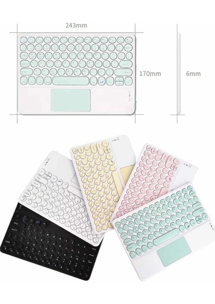 Buğz Touchpad Tüm Cihazlara Uyumlu Bluetooth Klavye Touchpad Slim Kablosuz Wifi Q Klavye indirimleri