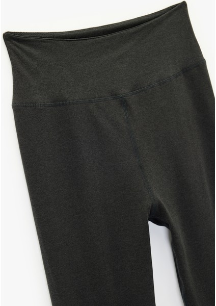 Slim Fit Standart Bel Dikiş Detaylı Spor Tayt modelleri